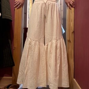Together Cream Boho Wide Leg Pants